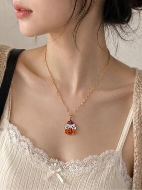 Sanrio Hello Kitty & Friends Pastel Heart Necklace - Cinnamonroll